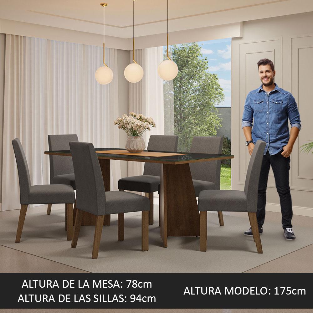 Foto 5 pulgar | Mesa De Comedor Con Mesa Y 6 Sillas Valerie Madesa Mg