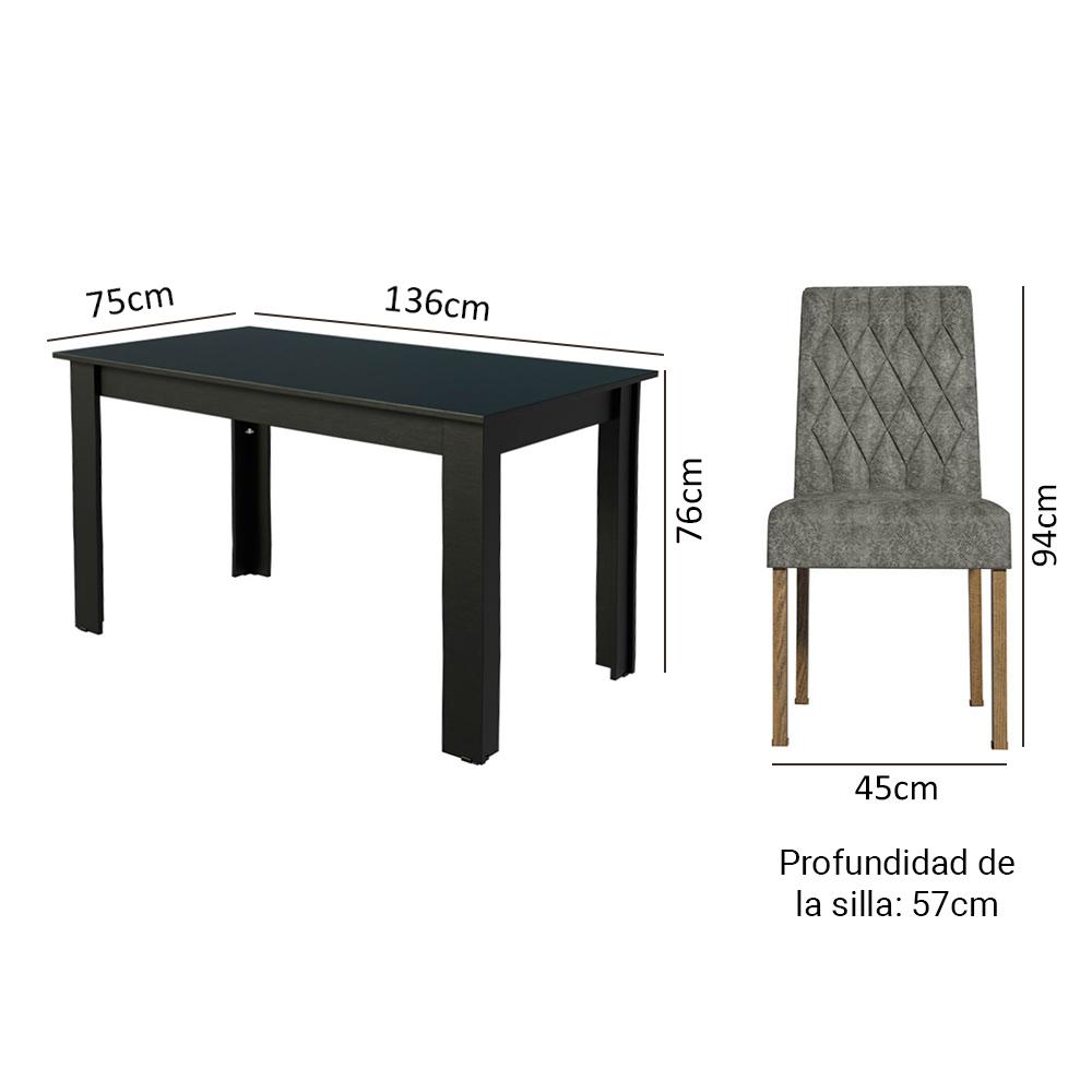 Foto 4 pulgar | Mesa De Comedor Con Mesa Y 6 Sillas Madesa Allegro Gg