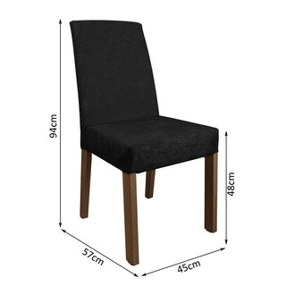 Foto 4 | Mesa para Comedor Taylor color Negro 78 x 180 x 90 cm con 4 Sillas