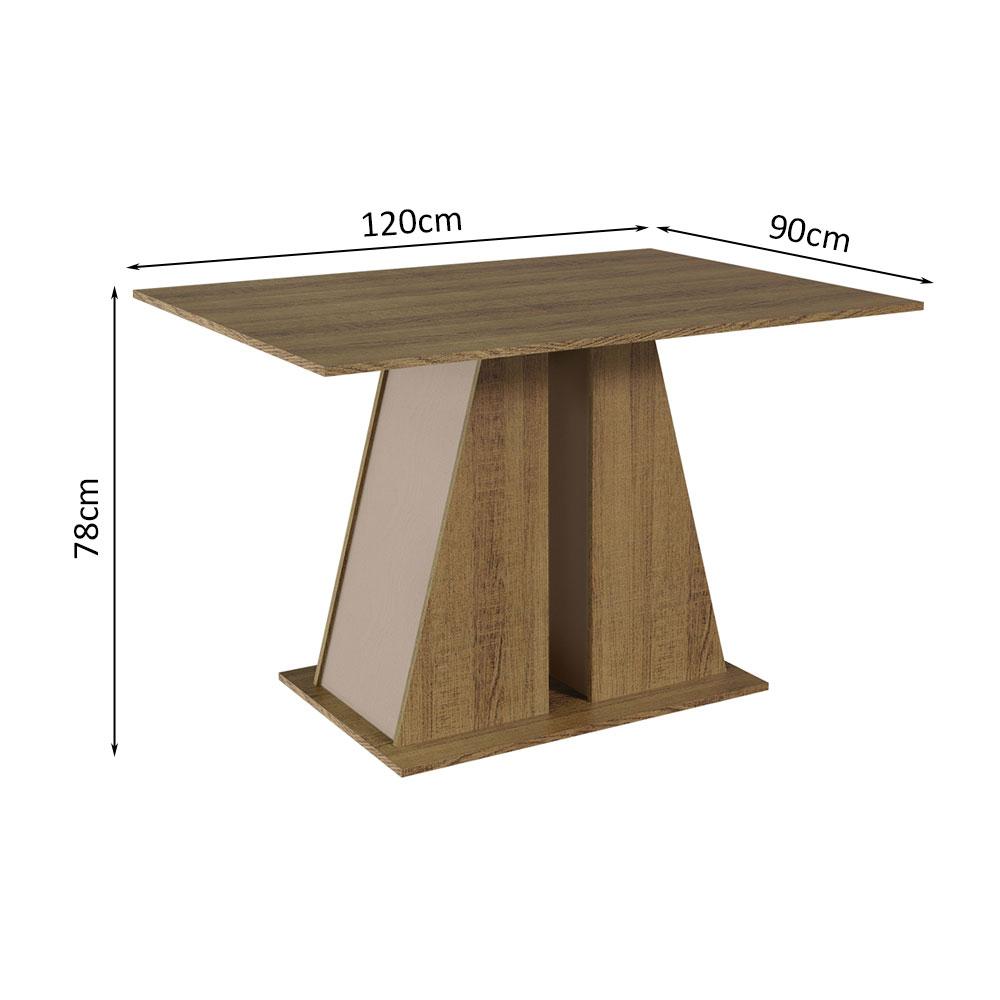 Foto 3 pulgar | Mesa De Comedor Madesa 5383 Marrón/crema