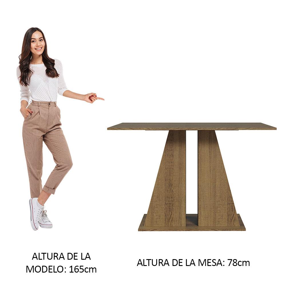 Foto 5 pulgar | Mesa De Comedor Madesa 5383 Marrón/crema