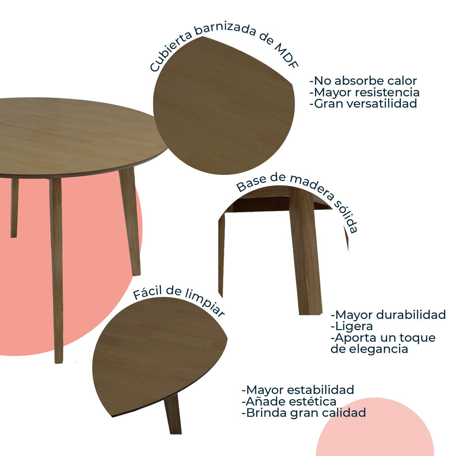 Foto 4 pulgar | Mesa De Comedor 110 Madeira Chapa Nogal