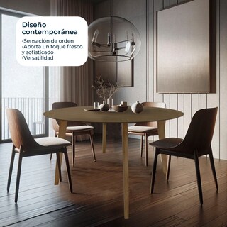 Foto 4 | Mesa De Comedor 110 Madeira Chapa Nogal