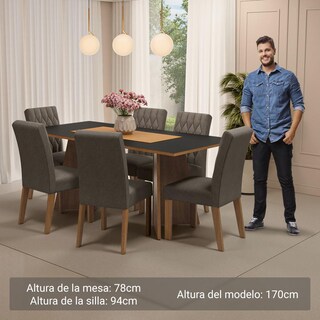 Foto 4 | Comedor MDJA060172D8SL con 6 Sillas