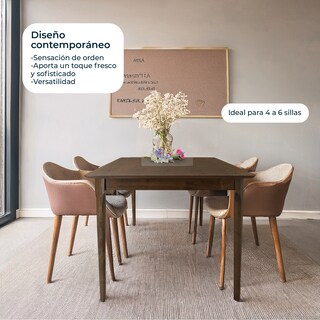Foto 7 | Mesa De Comedor 180x90 Madeira Chapa Nogal