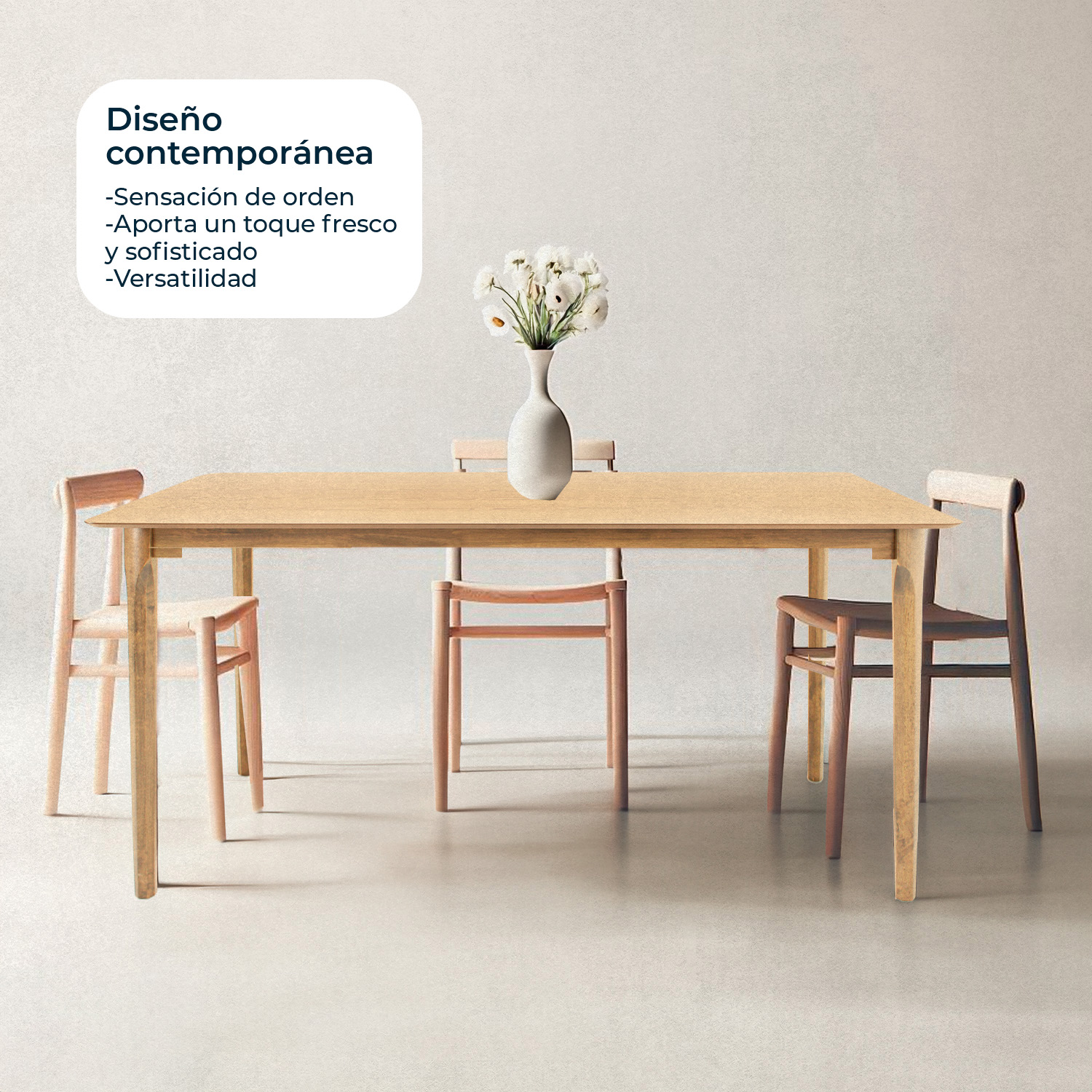 Foto 6 pulgar | Mesa De Comedor 150x90 Madeira Chapa Roble