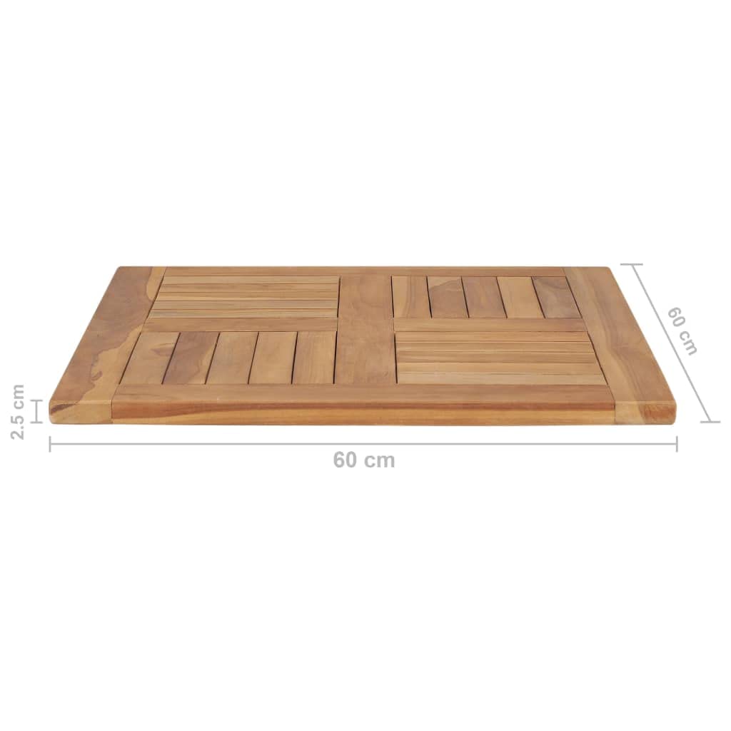 Foto 7 pulgar | Tablero De Mesa Vidaxl De Madera Maciza De Teca, 60 X 60 Cm, Para Interiores Y Exteriores - Venta Internacional.