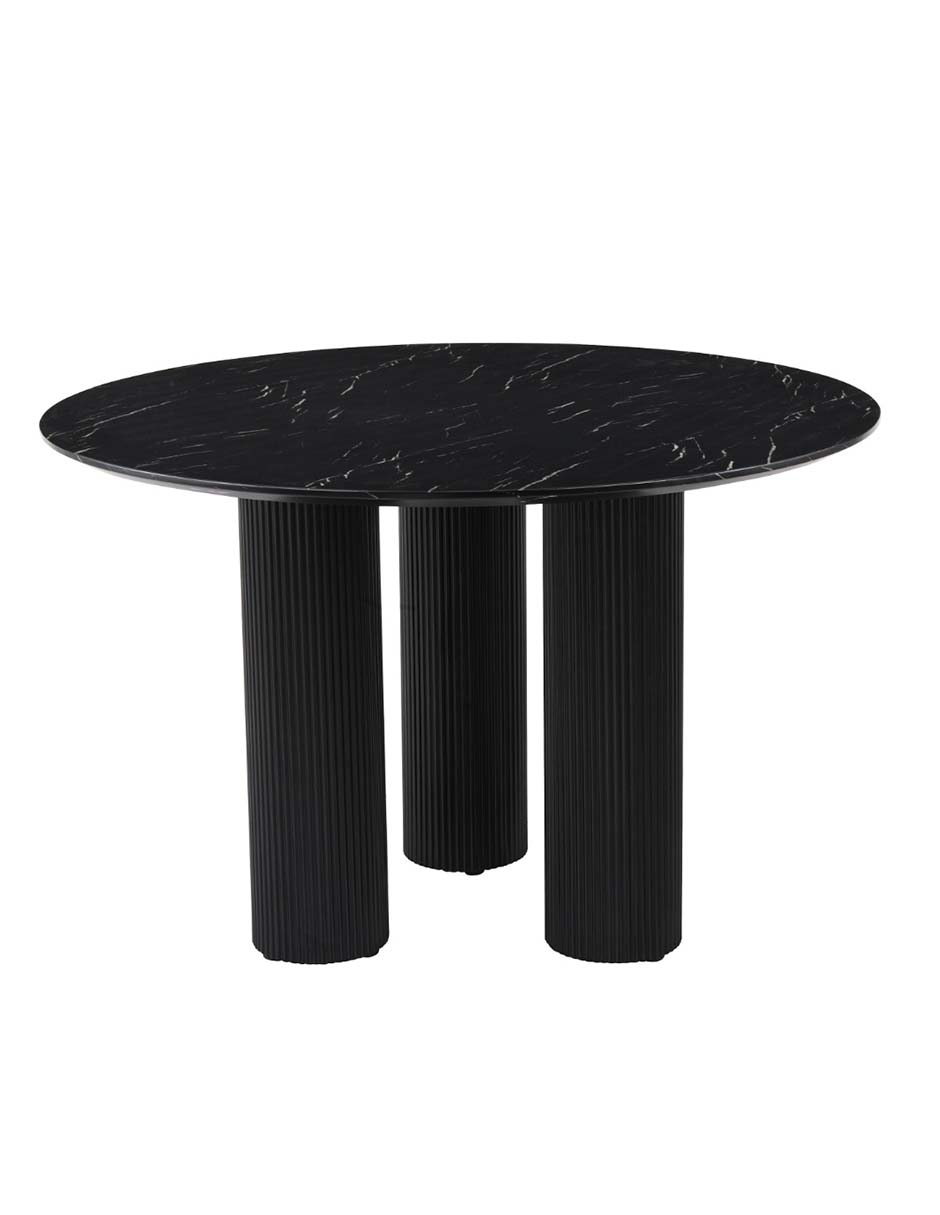 Foto 1 | Mesa De Comedor Adal Stone Negra Patas Negras