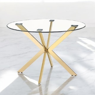 Foto 2 | Mesa De Comedor Ariel Redonda Gold