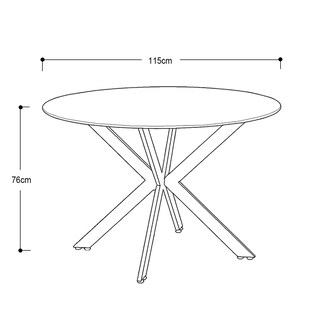 Foto 4 | Mesa De Comedor Ariel Redonda Gold