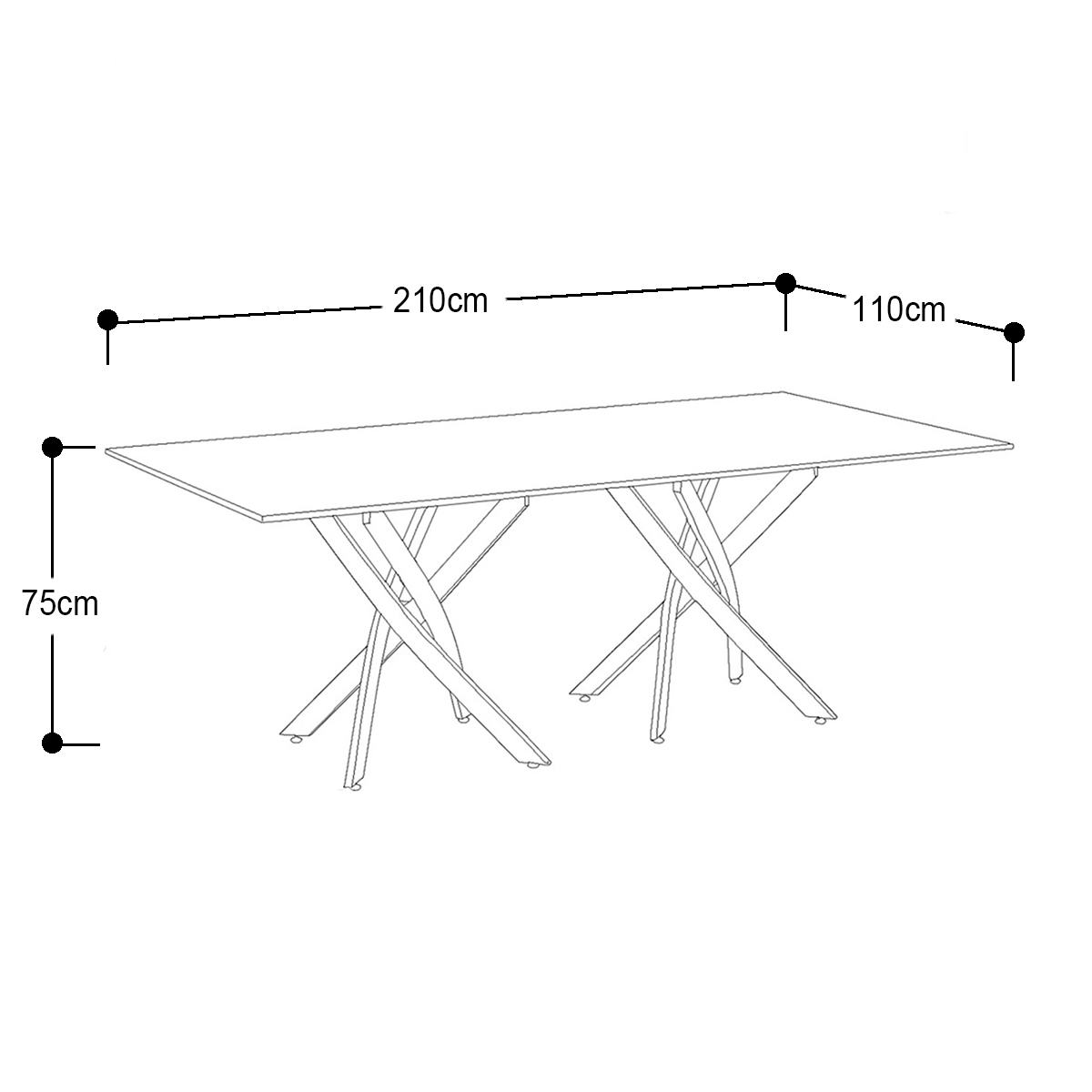 Foto 4 | Mesa Comedor 2 Jonas Gold