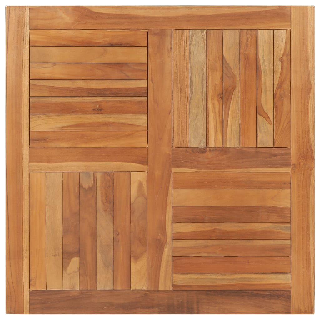 Foto 2 pulgar | Tablero De Mesa Vidaxl Cuadrado De Madera Maciza De Teca Maciza De 90 X 90 X 2,5 Cm, Rústico - Venta Internacional.
