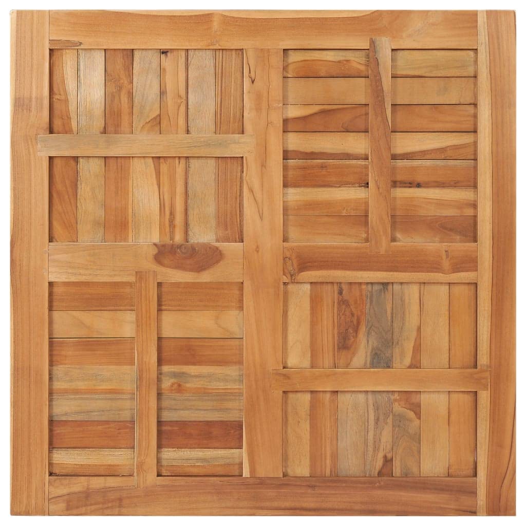 Foto 5 pulgar | Tablero De Mesa Vidaxl Cuadrado De Madera Maciza De Teca Maciza De 90 X 90 X 2,5 Cm, Rústico - Venta Internacional.