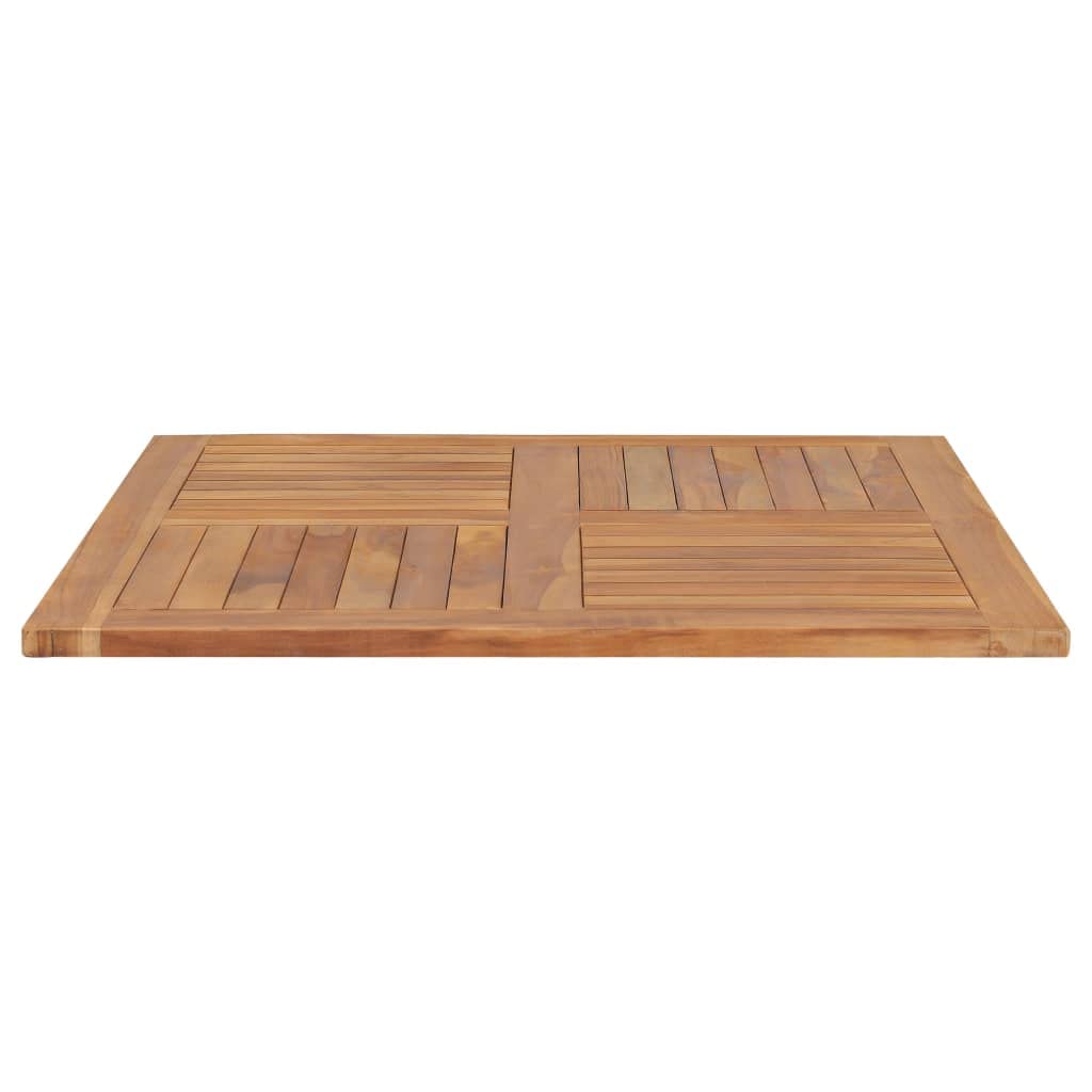 Foto 6 pulgar | Tablero De Mesa Vidaxl Cuadrado De Madera Maciza De Teca Maciza De 90 X 90 X 2,5 Cm, Rústico - Venta Internacional.