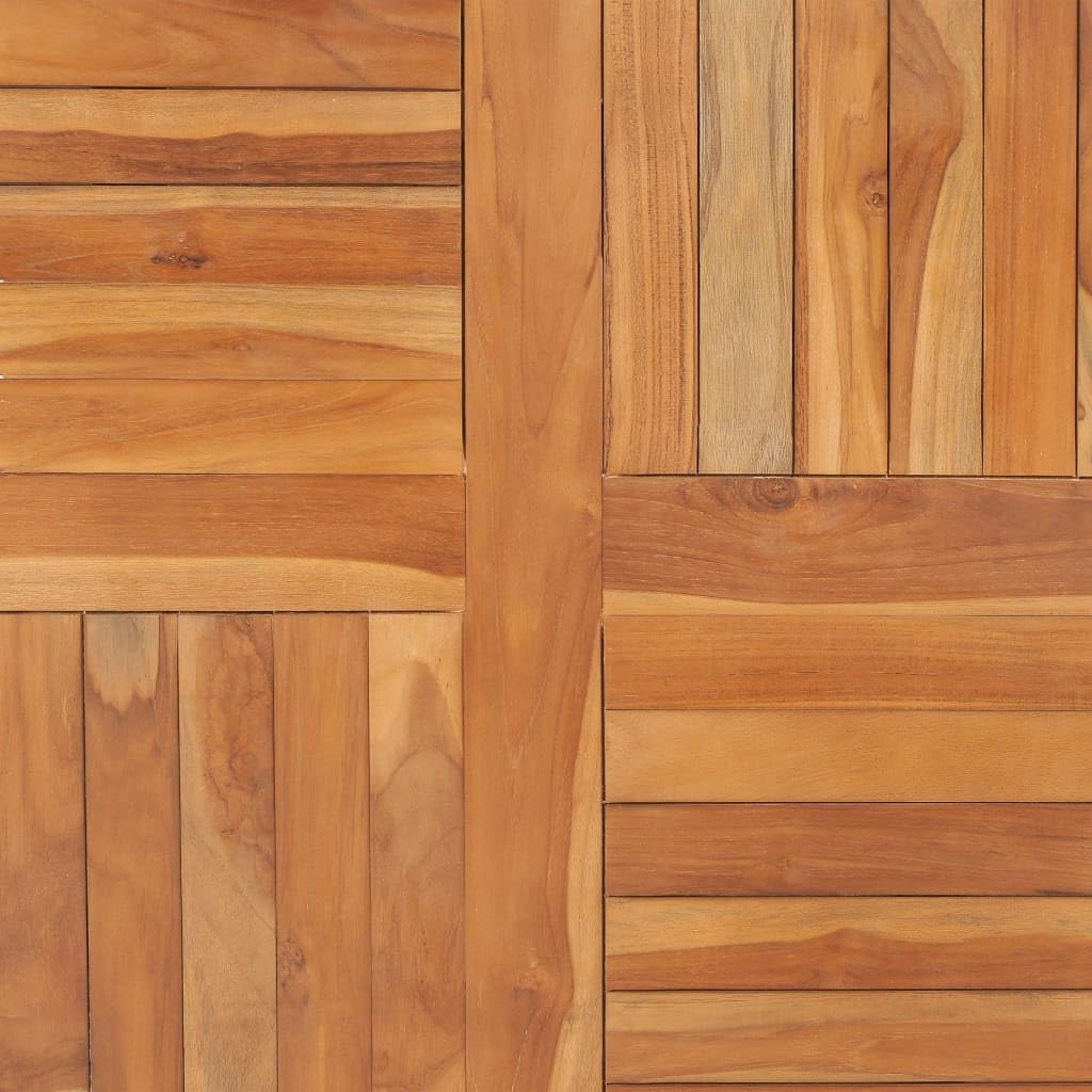 Foto 8 pulgar | Tablero De Mesa Vidaxl Cuadrado De Madera Maciza De Teca Maciza De 90 X 90 X 2,5 Cm, Rústico - Venta Internacional.