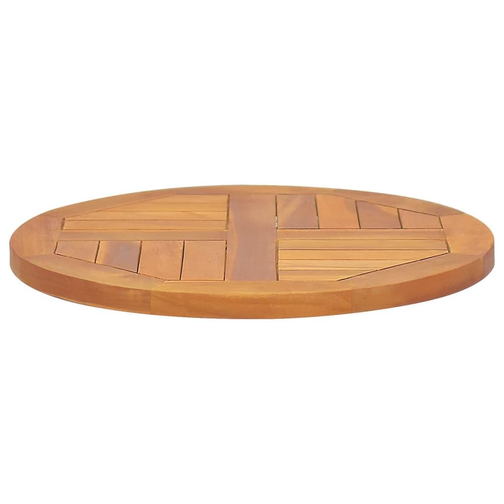 Foto 4 pulgar | Tablero De Mesa Vidaxl De Madera Maciza De Teca, 50 Cm De Diámetro Y 2,5 Cm De Grosor - Venta Internacional.