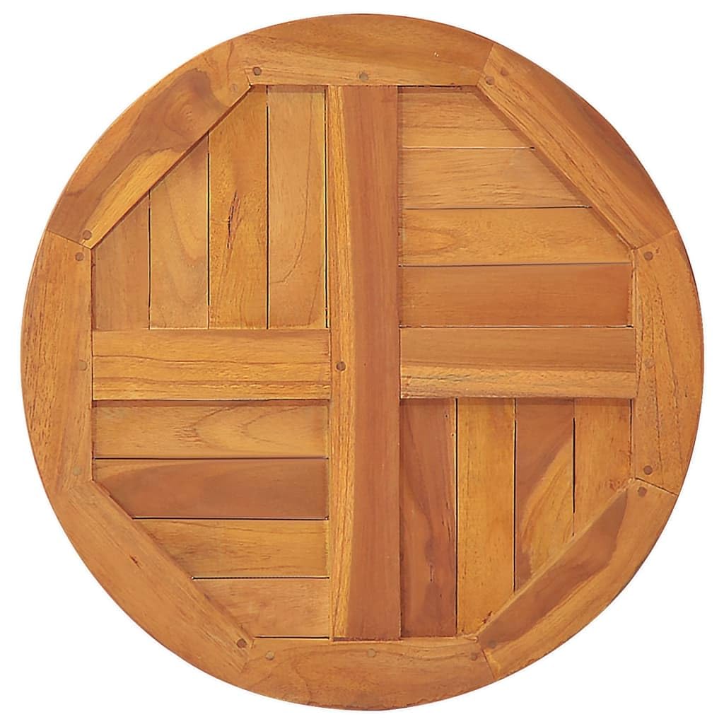 Foto 6 pulgar | Tablero De Mesa Vidaxl De Madera Maciza De Teca, 50 Cm De Diámetro Y 2,5 Cm De Grosor - Venta Internacional.