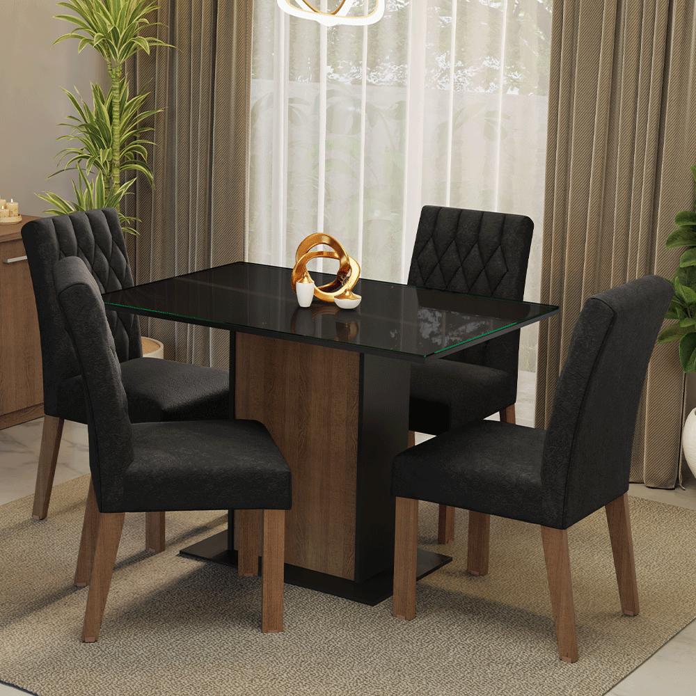 Foto 3 pulgar | Juego De Comedor Con Mesa Y 4 Sillas Madesa Oxford Reale Mn