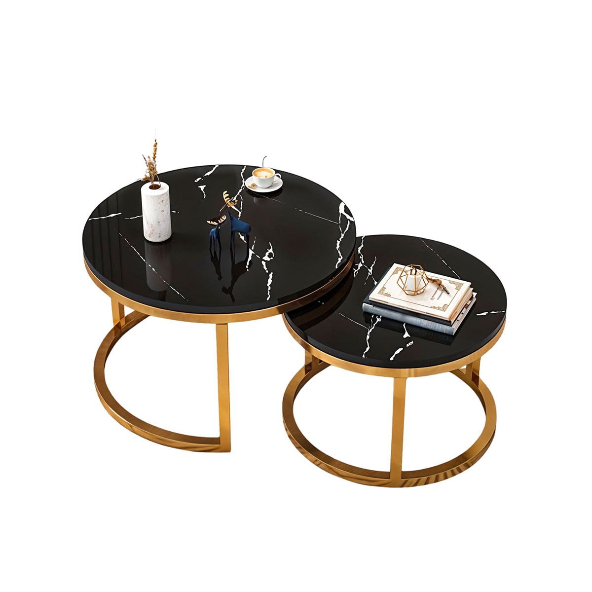 Set De 2 Mesas De Centro Circulares $1,159