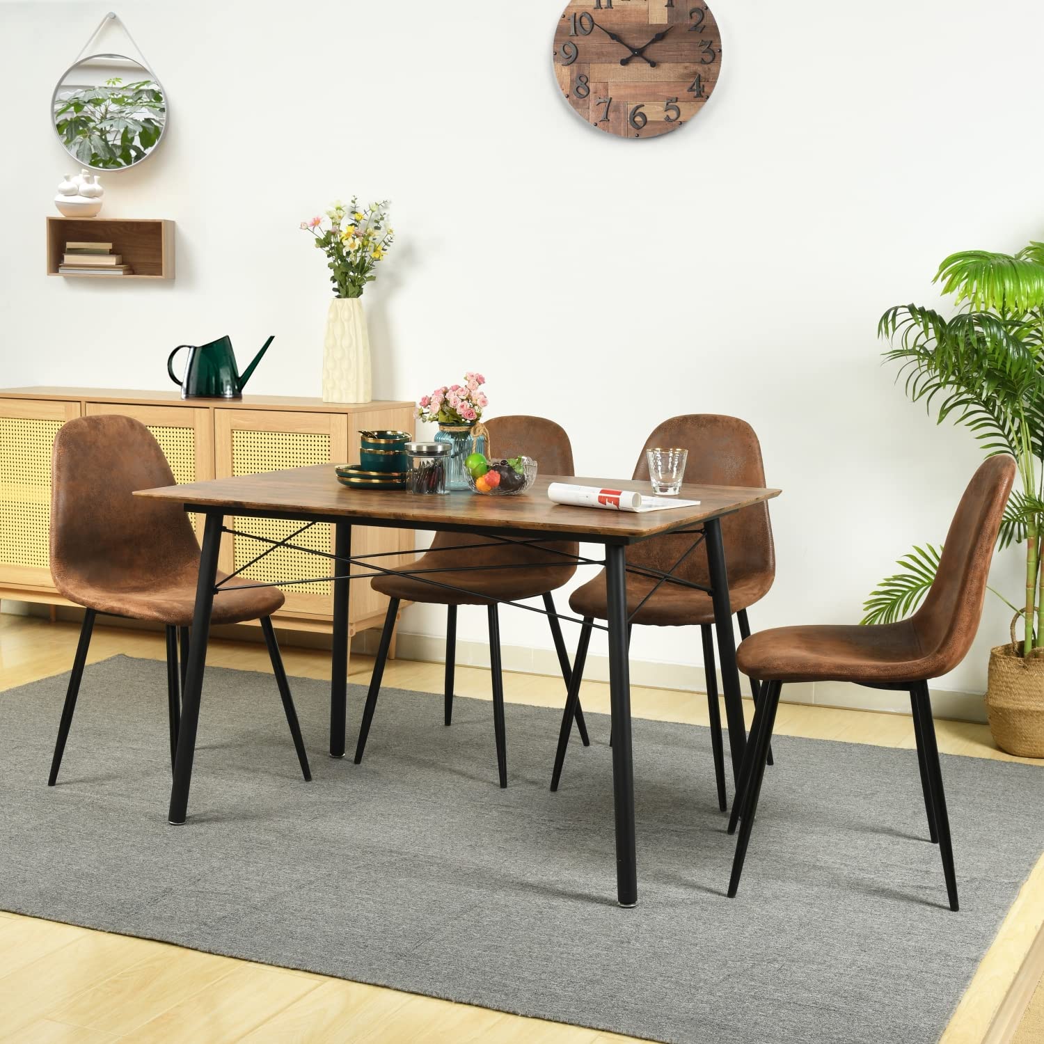 Foto 9 pulgar | Mesa De Comedor Furniturer London Marrón 120 X 80 X 75 Cm