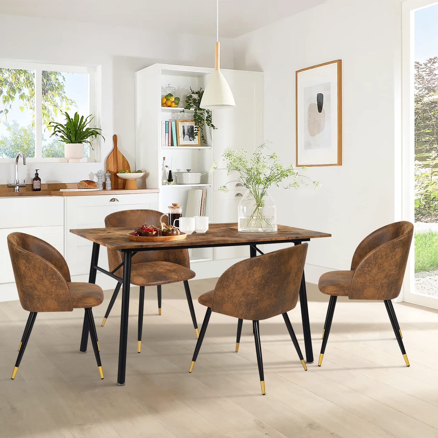 Foto 5 pulgar | Mesa De Comedor Furniturer Wustia Marrón 120 X 80 X 75 Cm