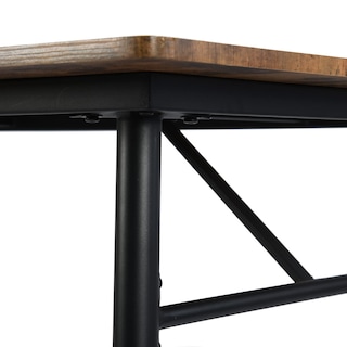 Foto 5 | Mesa De Comedor Furniturer Wustia Marrón 120 X 80 X 75 Cm