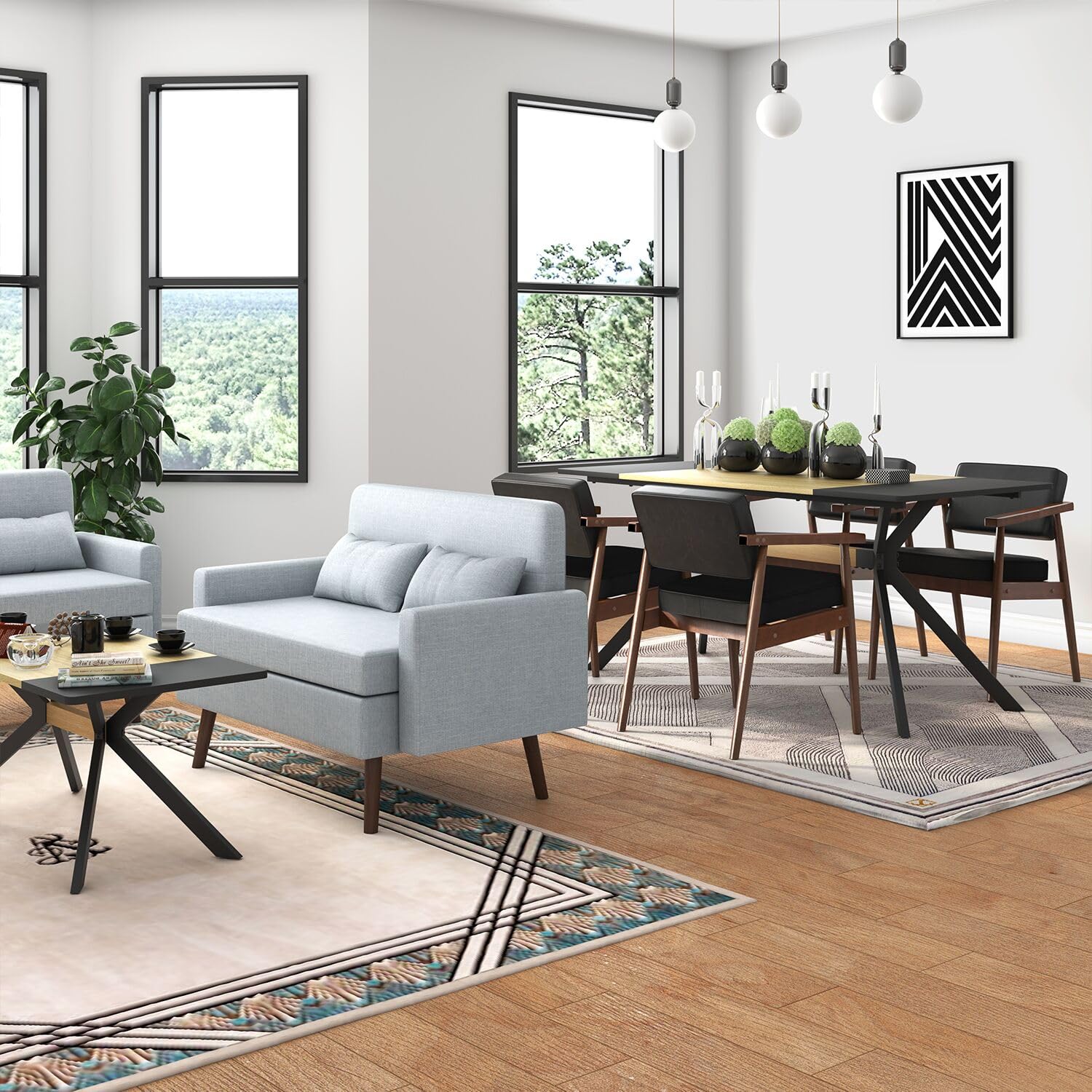 Foto 5 pulgar | Mesa de Comedor Furniturer Negro