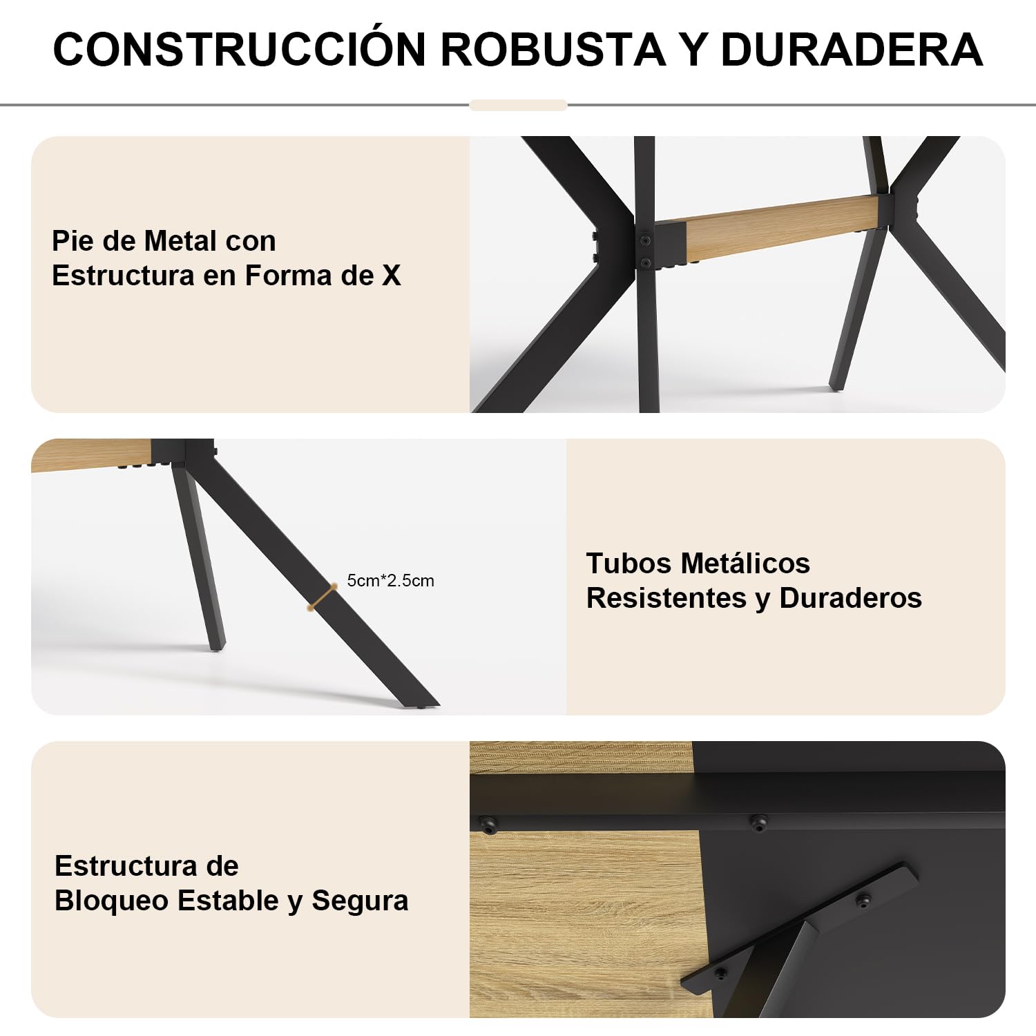 Foto 7 pulgar | Mesa de Comedor Furniturer Negro