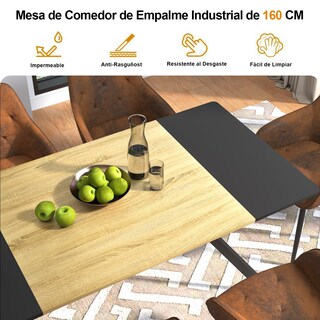Foto 8 | Mesa de Comedor Furniturer Negro