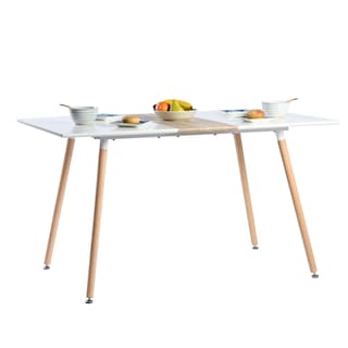 Foto 1 | Mesa De Comedor Furniturer Trumpet Blanco 140 X 80 X 76 Cm