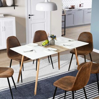 Foto 2 | Mesa De Comedor Furniturer Trumpet Blanco 140 X 80 X 76 Cm