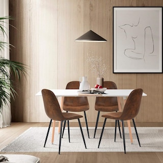 Foto 4 | Mesa De Comedor Furniturer Trumpet Blanco 140 X 80 X 76 Cm