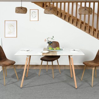 Foto 8 | Mesa De Comedor Furniturer Trumpet Blanco 140 X 80 X 76 Cm
