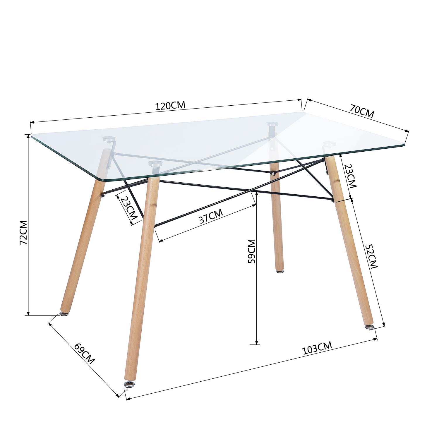 Foto 3 | Mesa De Comedor Furniturer Zappa Multicolor