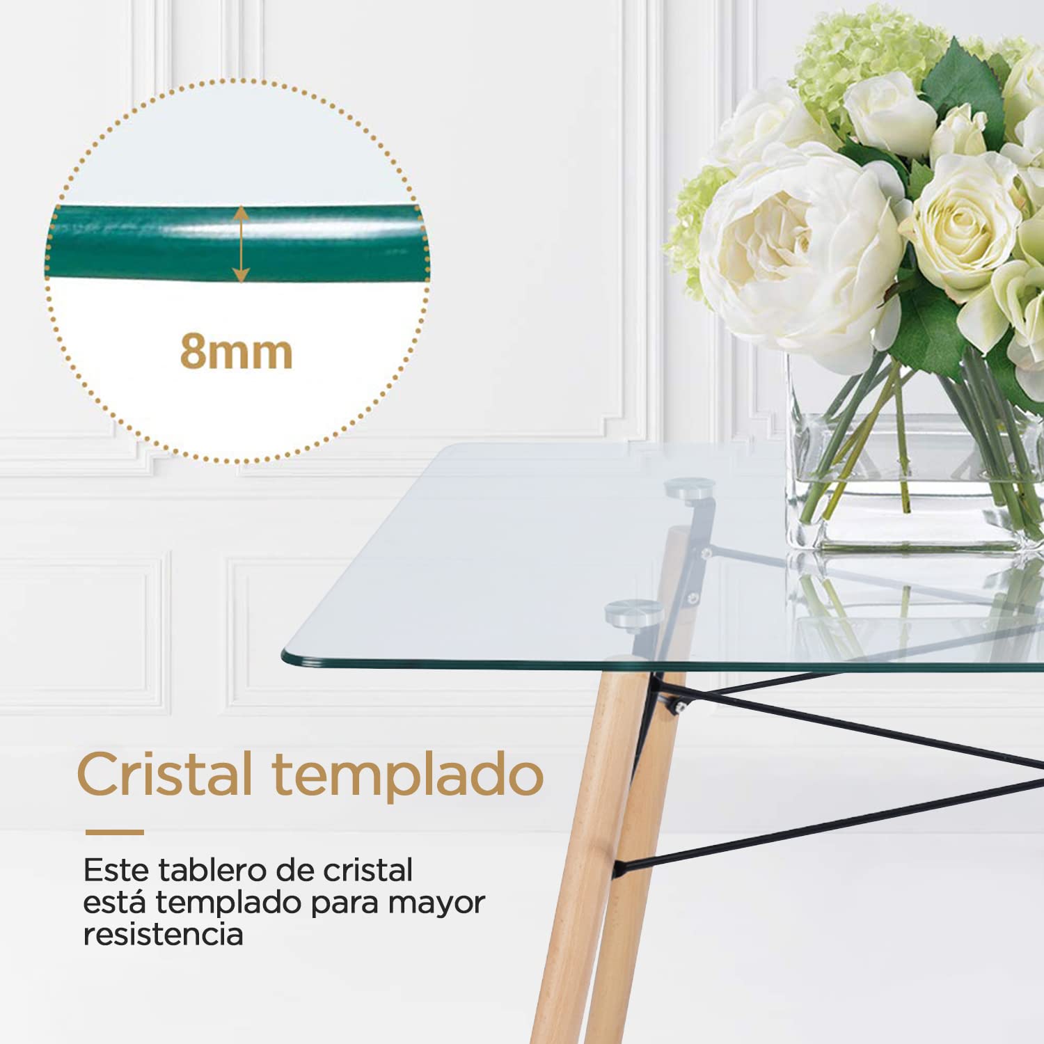 Foto 6 pulgar | Mesa De Comedor Furniturer Zappa Multicolor