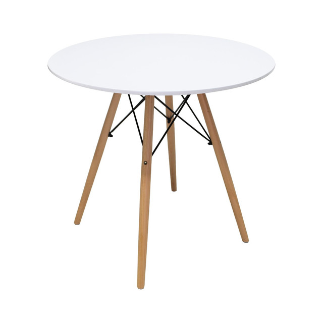 Foto 2 pulgar | Mesa Oslo Redonda 80 Cm Blanca