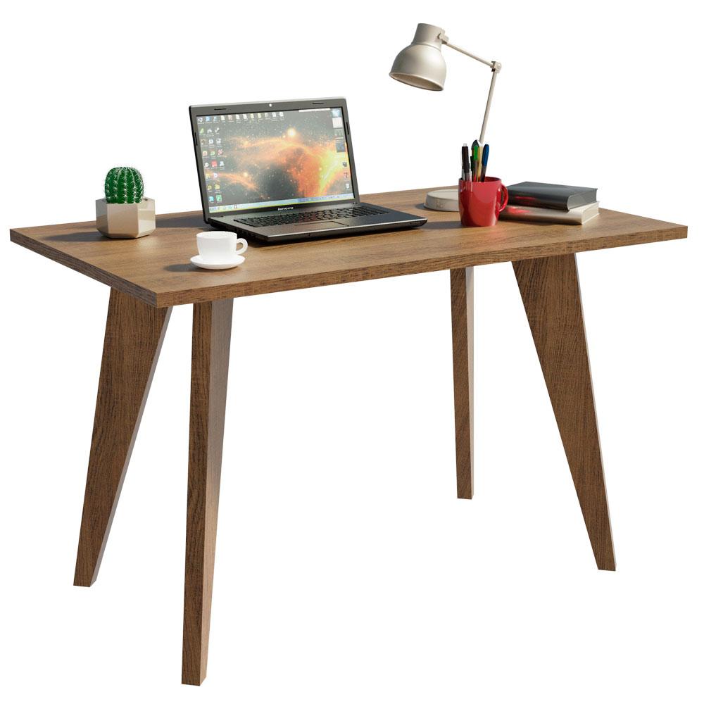 Foto 1 | Mesa Madesa Retangular Para Escritório Com Tampo De Madeira 5319 Rustic