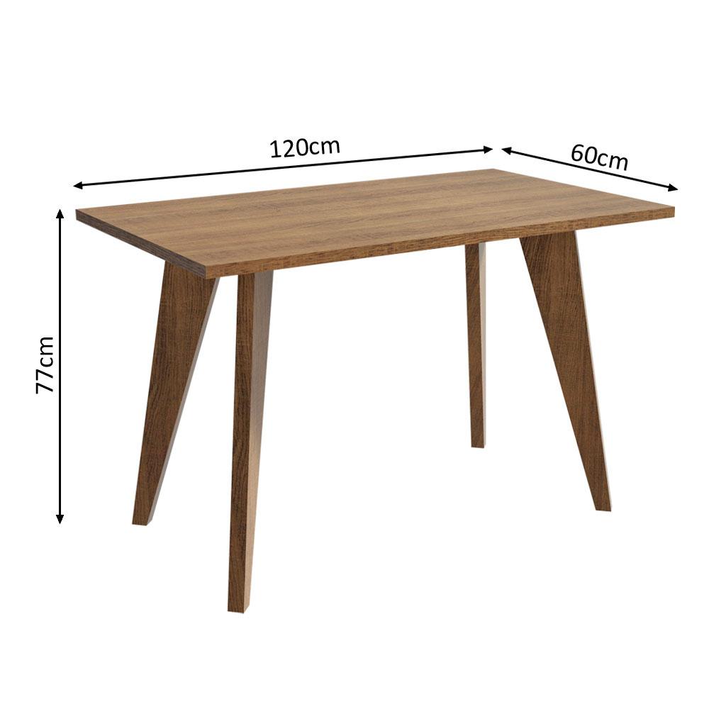 Foto 3 | Mesa Madesa Retangular Para Escritório Com Tampo De Madeira 5319 Rustic