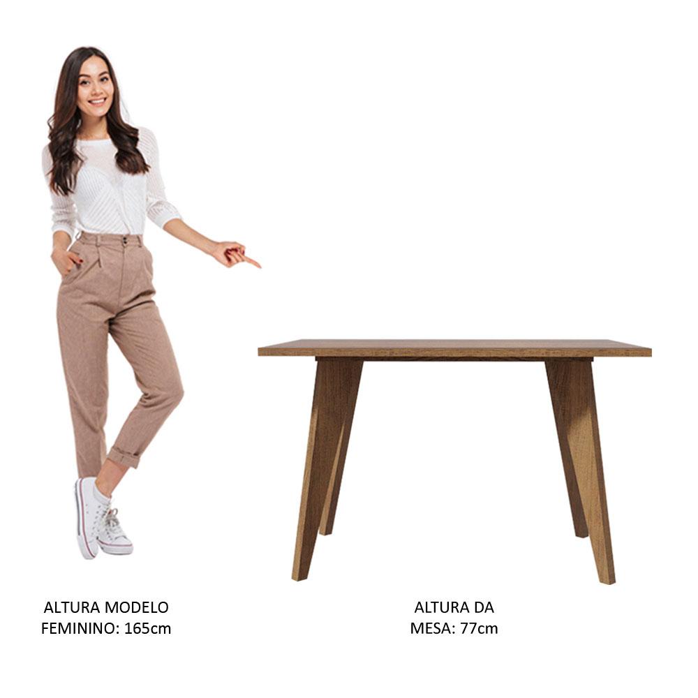 Foto 5 pulgar | Mesa Madesa Retangular Para Escritório Com Tampo De Madeira 5319 Rustic