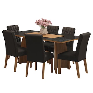 Foto 1 | Juego De Comedor Con Mesa Y 6 Sillas Madesa Oxford Mn 10
