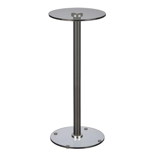 Foto 2 pulgar | Mesa Para Bebidas Con Diseño De Cristal Con La Parte Superior Y El Extremo  Redonda  22 Cm - Venta Internacional.