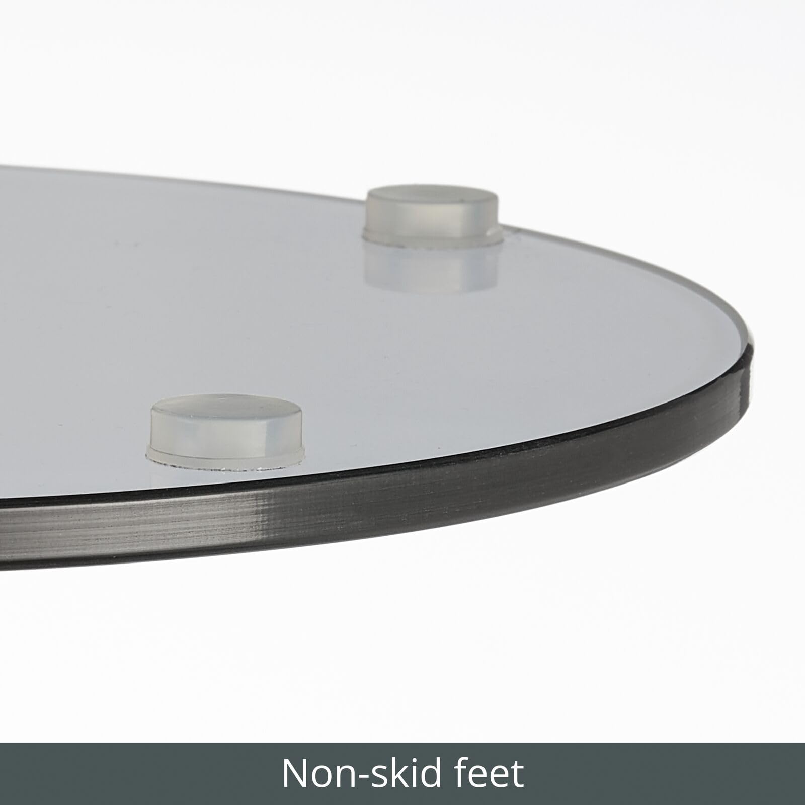 Foto 5 pulgar | Mesa Para Bebidas Con Diseño De Cristal Con La Parte Superior Y El Extremo  Redonda  22 Cm - Venta Internacional.