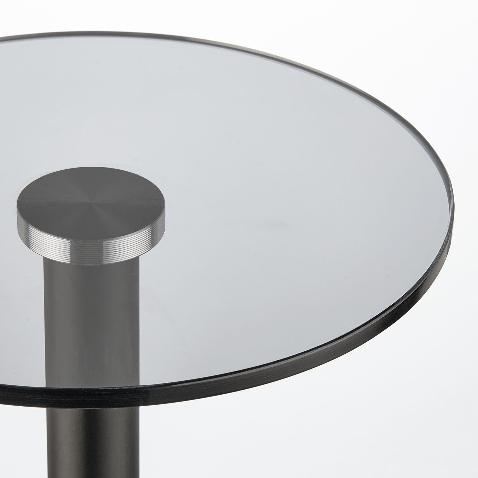 Foto 6 pulgar | Mesa Para Bebidas Con Diseño De Cristal Con La Parte Superior Y El Extremo  Redonda  22 Cm - Venta Internacional.