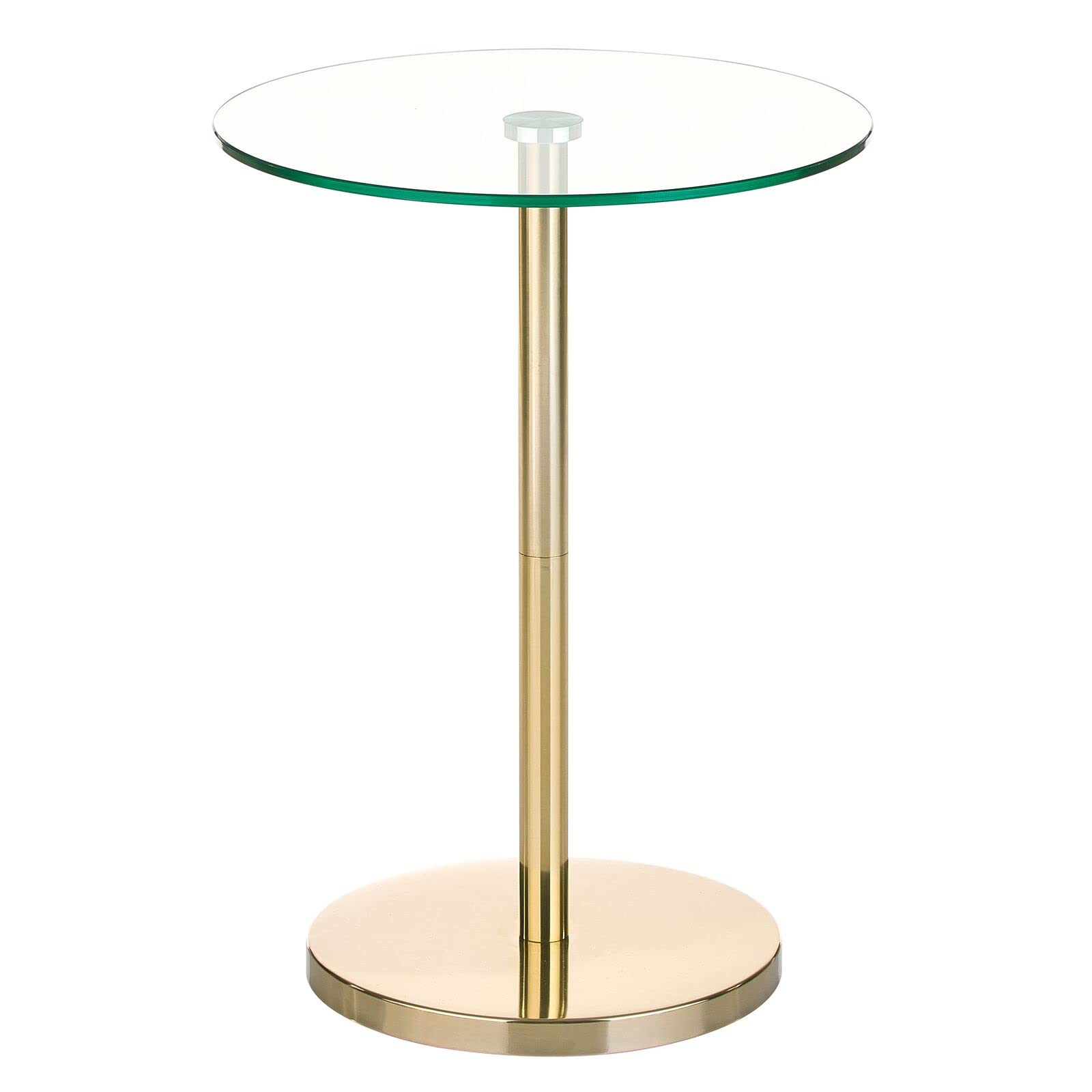 Foto 8 pulgar | Mesa De Bebidas Mdesign Con Parte Superior Y Extremo De Cristal  40 Cm  Redonda  Transparente Y Latón - Venta Inter