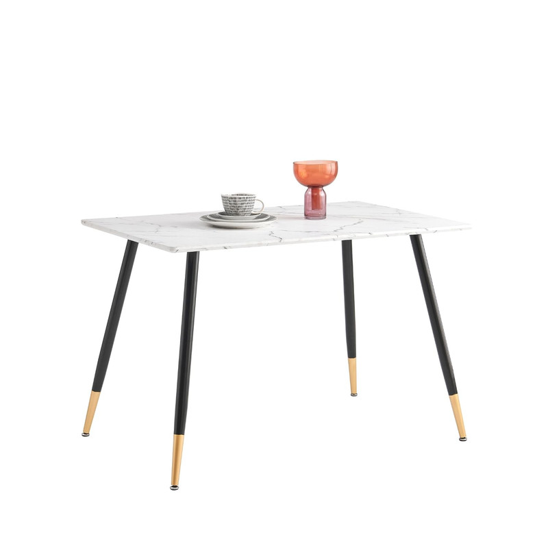Foto 8 pulgar | Mesa De Comedor Marble Para 4 A 6 Personas 110cm Marble Blanco Gomyhome
