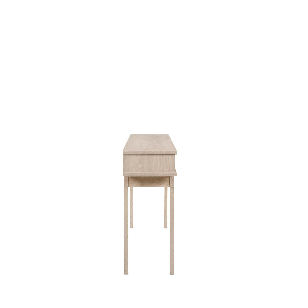 Foto 5 | Consola Gris Y Madera Con 2 Cajones. Patas De Madera Sólida Y Estructura De Madera Industrial