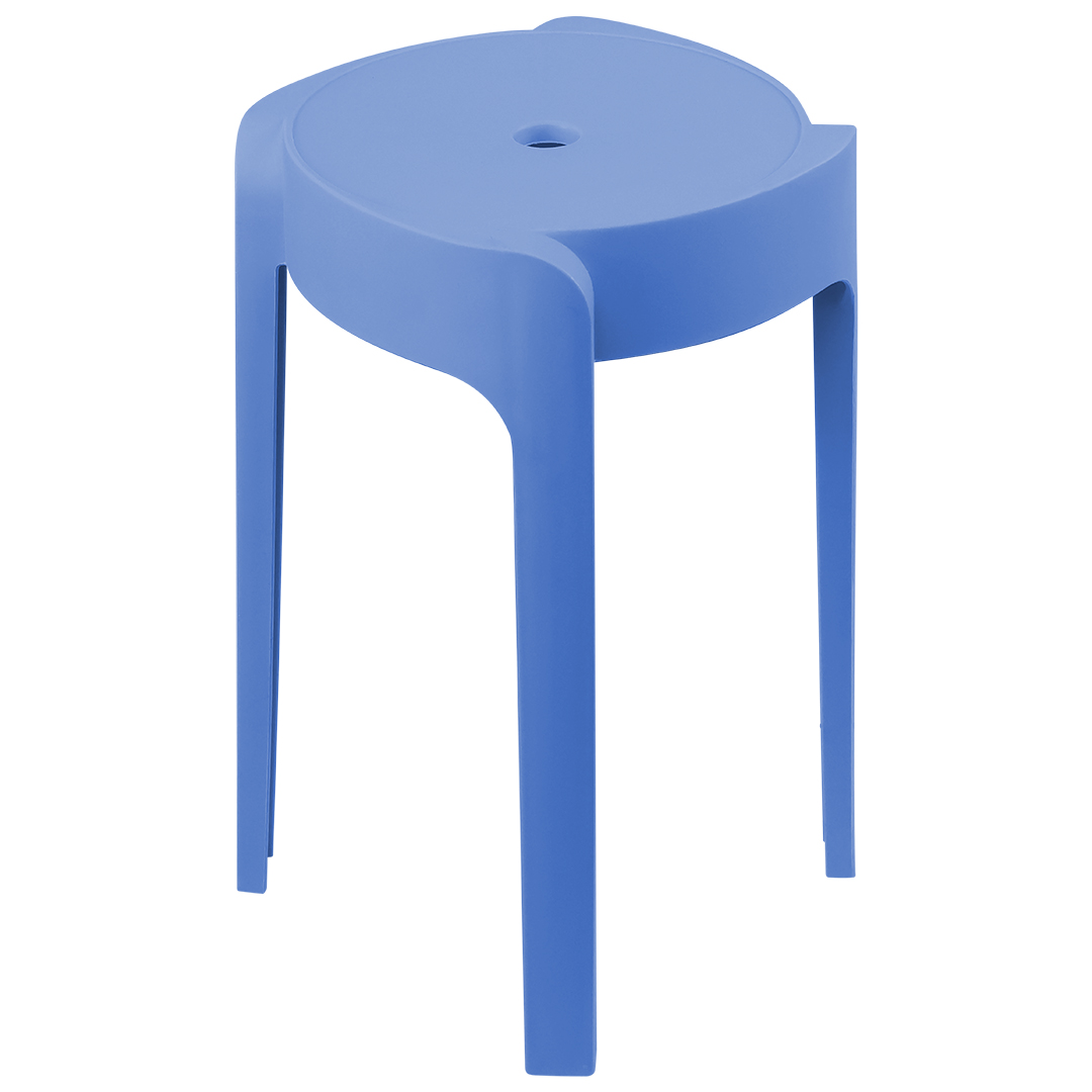 Banco De Plástico Resistente – Color Azul Oscuro, 45x29x29 Cm, Modelo St007