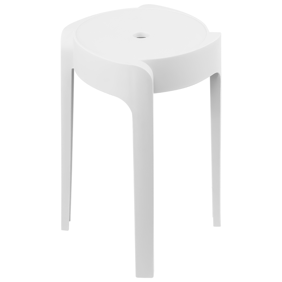 Banco De Polipropileno Resistente – Color Blanco, 45x29x29 Cm, Modelo St007