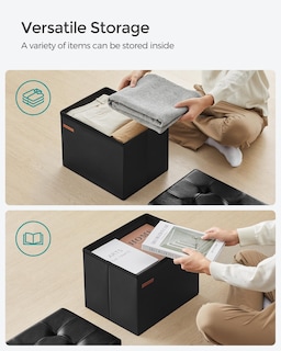 Foto 4 | Banco Songmics Negro - Venta Internacional