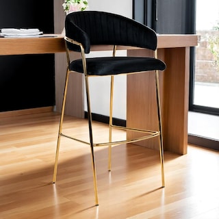 Foto 4 | Banco Jessi Velvet Negro Gold